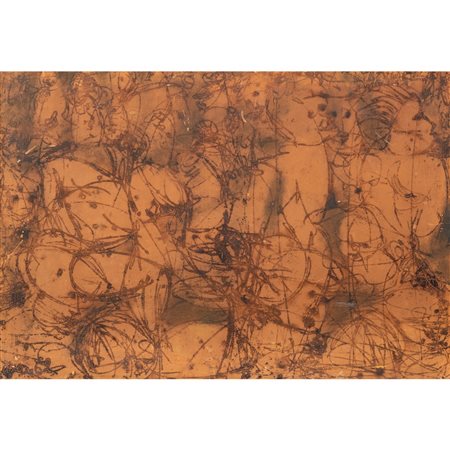 ANGELO NONA, Figura astratta, Tecnica mista su carta