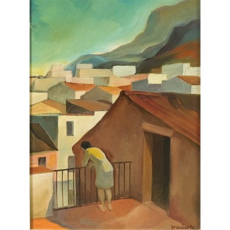 BRUNETTO BRACCIANTE, Gratteri, Olio su tela