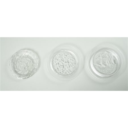 LALIQUE, Tre piccoli piatti