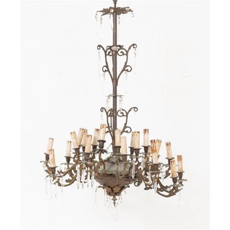 MANIFATTURA SICILIANA DEL XIX SECOLO, Lampadario