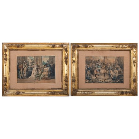 MANIFATTURA SICILIANA DEL XIX SECOLO, Coppia di cornici