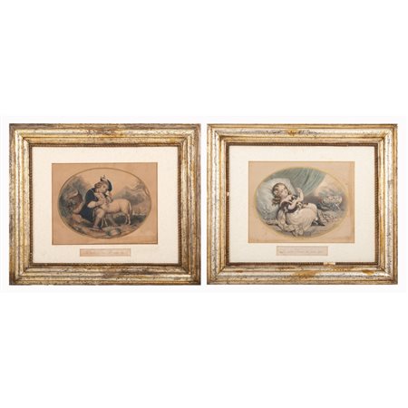 MANIFATTURA SICILIANA DEL XIX SECOLO, Coppia di cornici