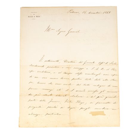 LETTERA AUTOGRAFA di Girolamo Ardizzone