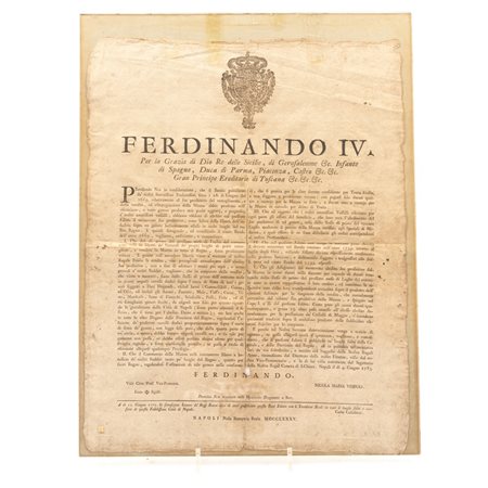 BANDO A STAMPA BORBONICO