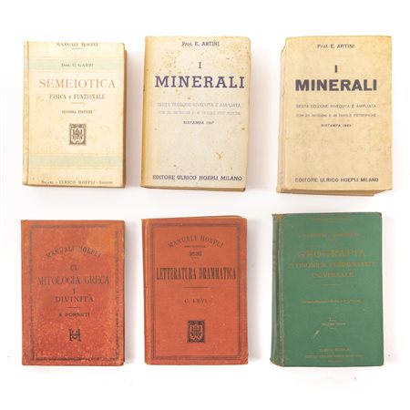 SEI VOLUMI DELLA COLLEZIONE MANUALE HOEPLI TASCABILI