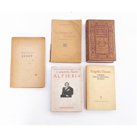 CINQUE VOLUMI DI LETTERATURA E CRITICA LETTERARIA