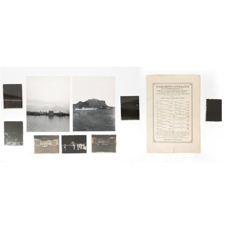 SETTE FOTOGRAFIE SU VETRO E UN PREZZIARIO