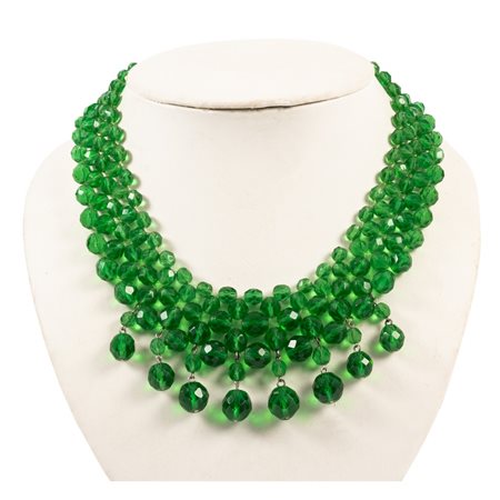 GIULIANO FRATTI   Collana in tessuto di cristalli