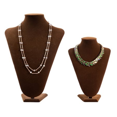 DUE COLLANE ED UN PAIO ORECCHINI VINTAGE