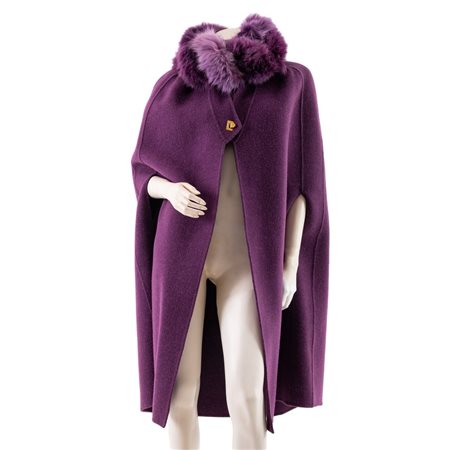 SALVATORE FERRAGAMO MANTELLA E SCIARPA IN PELLICCIA