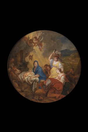HOET GERARD<BR>Zaltbommel 1648-L'Aia 1733<BR>"Adorazione del Magi"
