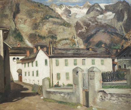 CESARE MAGGI<BR>Roma 1881 - 1961 Torino<BR>"Hotel Mont Blanc, Larzey. Courmayeur"