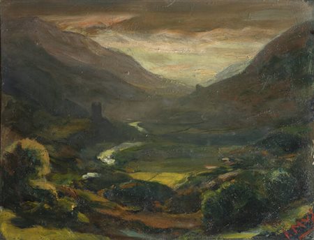 ITALO MUS<BR>Chatillon (AO) 1892 - 1967 St.Vincent (AO)<BR>"Paesaggio"