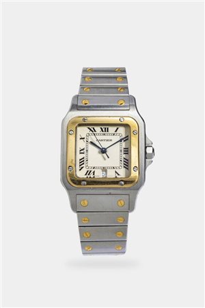 CARTIER<BR>Mod. “ Santos Galbée”, ref. 187901, anni '90