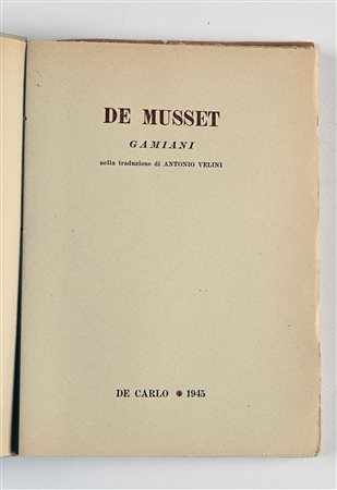 De Musset, Alfred - GAMIANI