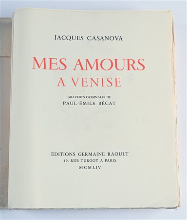 Casanova, J. - MES AMOURS A VENISE