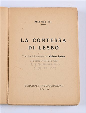 MADAME ICS - LA CONTESSA DI LESBO