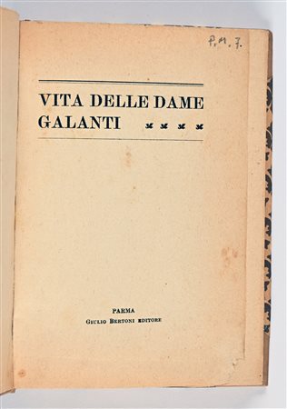 ANONIMO - VITA DELLE DAME GALANTI
