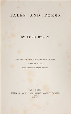 Lord Byron - Tales and Poems (Illustrato dell'800)