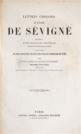 Lettres choisies de Madame de Sévigne (ILLUSTRATO DELL '800)