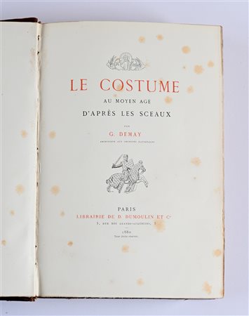 Germain Demay - Le costume au Moyen âge, d'après les sceaux