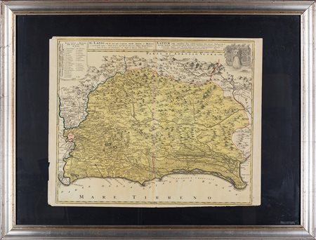 Il Lazio con le sue più cospicue Strade Antiche e Moderne e principali casali e Tenute di esso