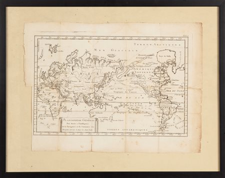 Rigobert Bonne - Planisphere general Pour servir a L'Intelligence de la Navigation et du Commerce des Europeens entr eux et dans les deux Indes