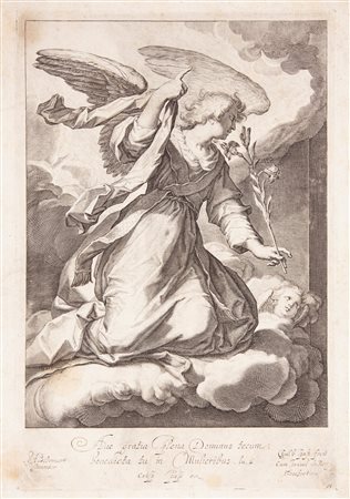 A. Bloemaert inventor, Guilh. Pass fecit - Angelo annunciante