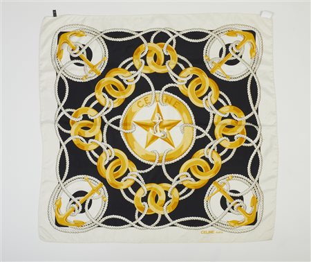 CELINE - Foulard stampato.