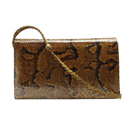 AUTORE NON IDENTIFICATO - Borsa e portafoglio in pelle color senape..