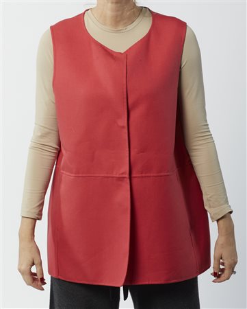 JIL SANDER -  Gilet rosso.