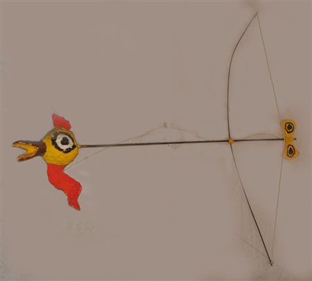 GIOVANNI PISCONTI D’aprés Mirò, 1990 Scultura in ferro e cartapesta policroma...