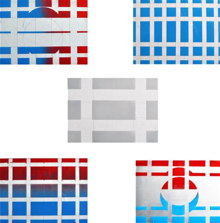 PAOLO MASI Cartella contenente una composizione di cinque elementi in...