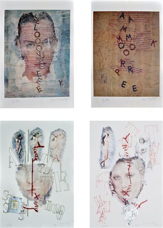 RODOLFO VITONE La lettera selvaggia, 1993 Cartella contenente quattro...