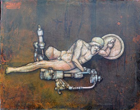 SANDRO CELLANETTI Senza titolo, 1984 Olio su tela cm. 40x50 firmato e datato...