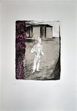 SANDRO CHIA Senza titolo Acquaforte a colori – es. A.P. cm. 99,5x67 firmata...