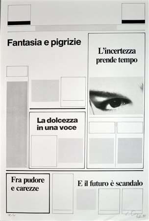 LUCIANO ORI Il quotidiano, 1993 Litografia in b/n – es. VI/X cm. 47x31,5...
