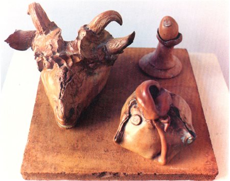 CLAUDIO AMBROGETTI Prélude à l’aprés-midi d’un faune, 1980 Terracotta cm....