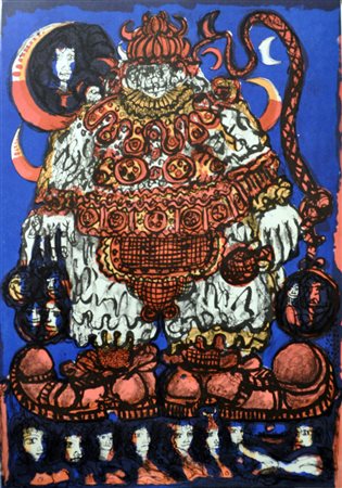 TONO ZANCANARO Senza titolo Litografia a colori cm. 70x70 – es. 62/100...