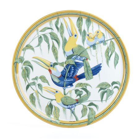  
Hermès, Piatto "i Tucani"  
 Diametro 31 cm.