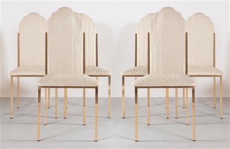 Alain Delon  
8 AD 026 Sedie per Maison Jansen 1970s
 110 x 54 x 70 cm