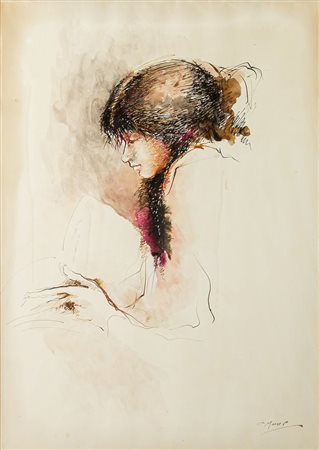 AUGUSTO MURER (Falcade 1922 – Padova 1985) "Senza titolo" 1980. Tecnica mista...