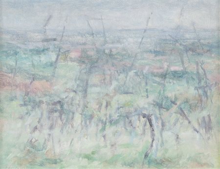 LUCIANO BERTACCHINI (Bologna 1913 - 2010) 1984. Olio su tela applicata su...