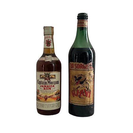 2 Bottiglie Di Rum di origini Euorpea e esteri CAPTAIN MORGAN WHITE LABEL...