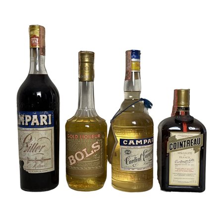 4 Bottiglie di Liquori CAMPARI BITTER LIQUORE 1L 25%vol CAMPARI CORDIAL...