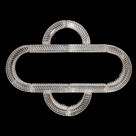 Baccarat France - Surtout de Table, centrotavola in cristallo stampato composto da N. 10 elementi, g