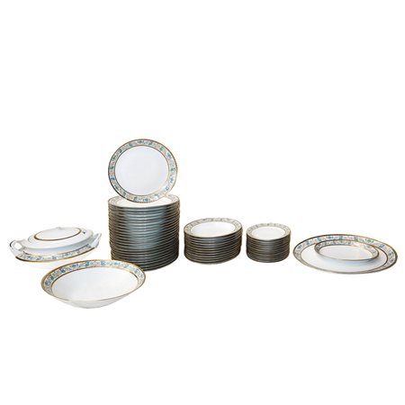 Bavaria Aschaffenburg - Completissimo Servizio di piatti in porcellana con decorazioni con motivi fl