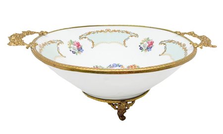 Centrotavola in porcellana decorato a mano