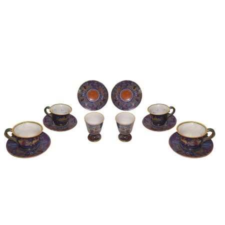 Servizio in maiolica a lustro Mastro Gualdo Tadino, 1920s