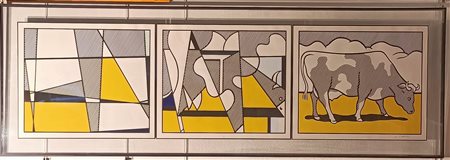 LICHTENSTEIN ROY Manhattan (Stati Uniti) 1923 Cow Triptych (Cow Going...